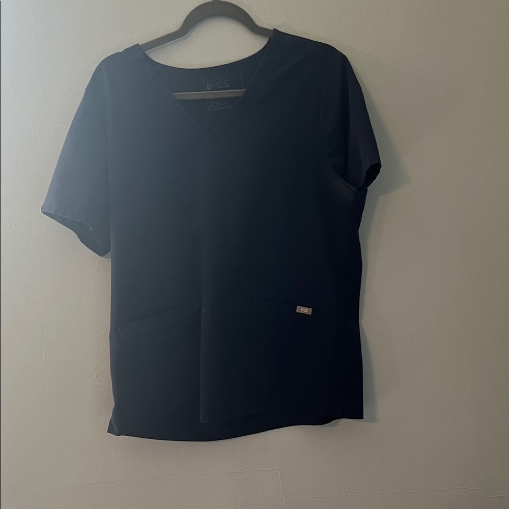 Women's navy blue scrub top